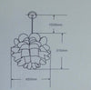 LAMPADARIO LAMPADA A SOSPENSIONE ROTONDO MODERNO EFFETTO ORIGAMI FLOREALE  Trade Shop italia - Napoli, Commerciovirtuoso.it