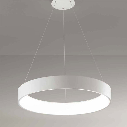 Lampadario Lampada Anello Argento 45cm Luce Led Soffitto Sospensione Pendente Lampadari Trade Shop italia - Napoli, Commerciovirtuoso.it