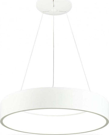 Lampadario Lampada Anello Argento 45cm Luce Led Soffitto Sospensione Pendente Lampadari Trade Shop italia - Napoli, Commerciovirtuoso.it