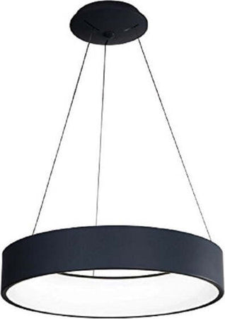 Lampadario Lampada Anello Nero 45cm Luce Led Soffitto Sospensione Pendente Moderno Illuminazione/Illuminazione per interni/Lampadari lampade a sospensione e plafoniere/Lampade a sospensione Trade Shop italia - Napoli, Commerciovirtuoso.it