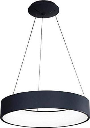 LAMPADARIO LAMPADA ANELLO NERO 60CM LUCE LED SOFFITTO SOSPENSIONE PENDENTE MODERNO DESIGN  Trade Shop italia - Napoli, Commerciovirtuoso.it