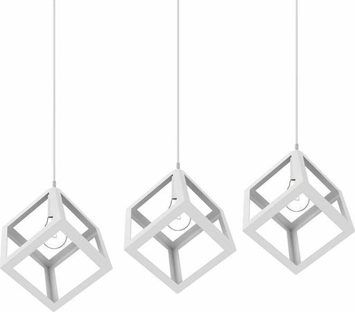 Lampadario Lampada Sospensione Cubo 18cm Design Moderno Paralume Metallo Bianco Casa, arredamento e bricolage > Illuminazione da interno > Lampadari Trade Shop italia - Napoli, Commerciovirtuoso.it