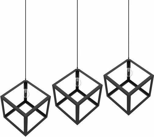 Lampadario Lampada Sospensione Cubo 28cm Design Moderno Paralume Metallo Nero Casa, arredamento e bricolage > Illuminazione da interno > Lampadari Trade Shop italia - Napoli, Commerciovirtuoso.it