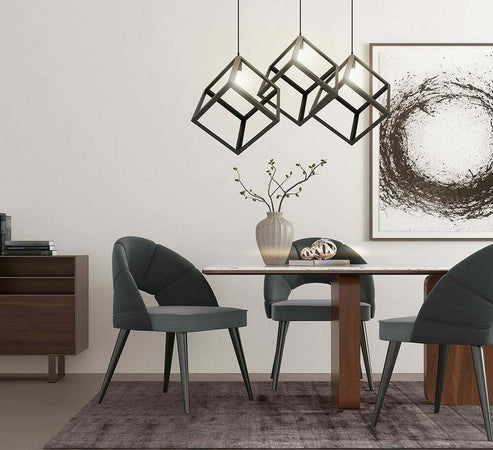 Lampadario Lampada Sospensione Cubo 28cm Design Moderno Paralume Metallo Nero Casa, arredamento e bricolage > Illuminazione da interno > Lampadari Trade Shop italia - Napoli, Commerciovirtuoso.it