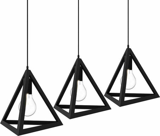 Lampadario Lampada Sospensione Piramide 25cm Design Moderno Paralume Nero Casa, arredamento e bricolage > Illuminazione da interno > Lampadari Trade Shop italia - Napoli, Commerciovirtuoso.it