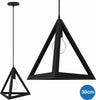 Lampadario Lampada Sospensione Piramide 30cm Design Moderno Paralume Nero Casa, arredamento e bricolage > Illuminazione da interno > Lampadari Trade Shop italia - Napoli, Commerciovirtuoso.it