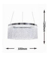 Lampadario Led 35 W Sospeso Cerchio Con Pendenti Cristallo Luce Fredda 8000k B70
