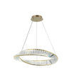 Lampadario Led 45w Sospeso Da Soffitto Curve Con Cristalli Luce Fredda 8000k B76