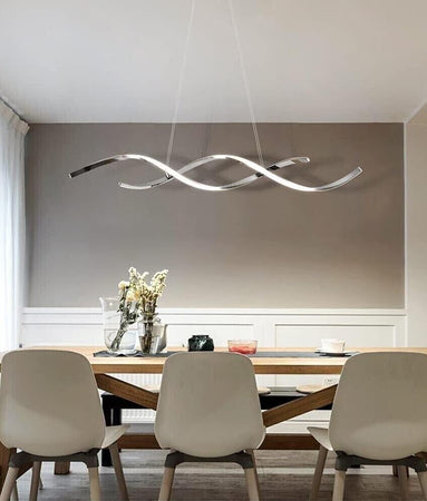 Lampadario-Led-A-Onda-Twist-28-Watt-Luce-Bianca-Color-Argento-Cromato-B56af-Universo