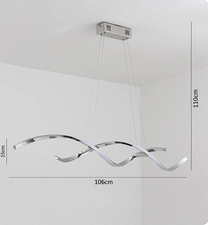 Lampadario-Led-A-Onda-Twist-28-Watt-Luce-Bianca-Color-Argento-Cromato-B56af-Universo
