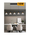 Lampadario Led A Sospensione 16watt Nero Con 5 Luci 3 Colorazioni Di Luce A69-3c