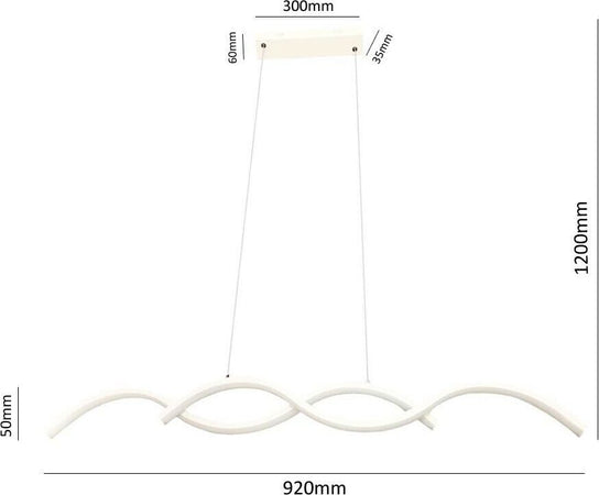 Lampadario-Led-A-Sospensione-25-W-Luce-Naturale-4000k-Lampada-Twist-Universo