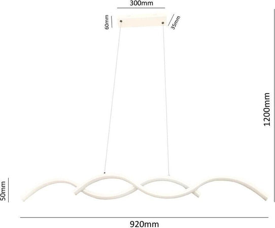 Lampadario-Led-A-Sospensione-25-Watt-Luce-Calda-3000k-Lampada-Twist-A43bc-Universo