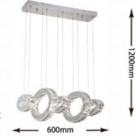 Lampadario Led A Sospensione 42watt 5 Anelli Con Cristalli Luce Fredda 8000k B58 Casa, arredamento e bricolage > Illuminazione da interno > Lampadari Trade Shop italia - Napoli, Commerciovirtuoso.it