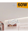 Lampadario Led A Sospensione Moderno Intrecciato Bianco 60w 3 Colori Luce A50-b3c