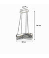 Lampadario Led A Sospensione Oro 35 W Con Cristalli Contemporaneo Luce 6500k B78