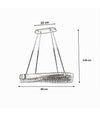 Lampadario Led A Sospensione Oro 45w Con Cristalli Contemporaneo Luce Fredda B77