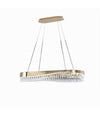 Lampadario Led A Sospensione Oro 45w Con Cristalli Contemporaneo Luce Fredda B77
