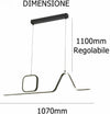Lampadario Led A Sospensione Soffitto 46 Watt Moderno Nero Luce 6500k 4000k B57 Casa, arredamento e bricolage > Illuminazione da interno > Lampadari Trade Shop italia - Napoli, Commerciovirtuoso.it