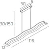 Lampadario-led-dimmerabile-Top-Light-Double-Wave-1178S-lampada-sospensione-modulo-led-moderna