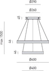 Lampadario-led-Gea-Luce-CRISEIDE-S2P-B-5300Lm-alluminio-sospensione-moderna