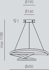 Lampadario-led-Gea-Luce-DIVA-SG-B-moderna-alluminio-sospensione