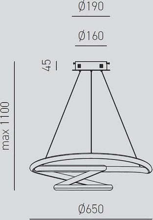Lampadario-led-Gea-Luce-DIVA-SG-B-moderna-alluminio-sospensione