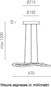 Lampadario-led-Gea-Luce-YARA-SG-N-50W-LED-alluminio-moderno-sospensione