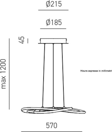 Lampadario-led-Gea-Luce-YARA-SP-C-40W-LED-alluminio-moderno-sospensione
