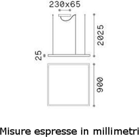 Lampadario-led-Ideal-Lux-ORACLE-SLIM-SQUARE-259208-LED-alluminio-sospensione