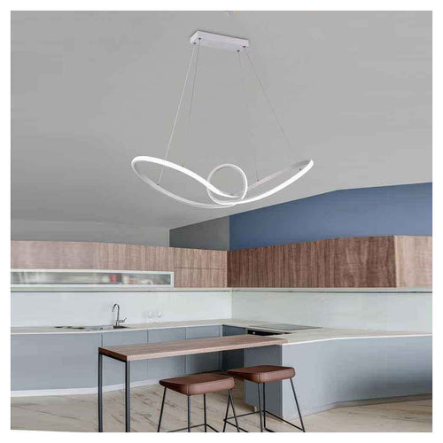 Lampadario Led Moderno Forma Fiocco 38 Watt Tecnologia Cct 3 Temperature Di Luce A07-3c