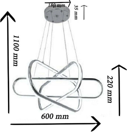 Lampadario Led Moderno Lampada Soggiorno A Sospensione 94w Luce Bianca 6500k A49 Casa, arredamento e bricolage > Illuminazione da interno > Lampadari Trade Shop italia - Napoli, Commerciovirtuoso.it
