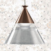 Lampadario-led-Promoingross-CONY-S1-536LM-ORO-ROSATO-lampada-soffitto-cono