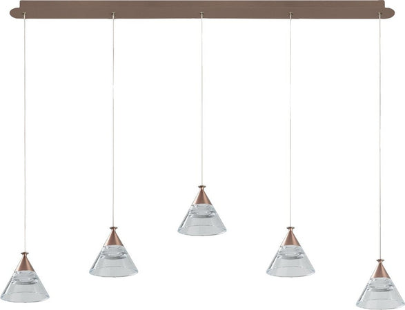 Lampadario-led-Promoingross-CONY-S5TR-2677LM-ORO-ROSATO-lampada-soffitto-classica-cono