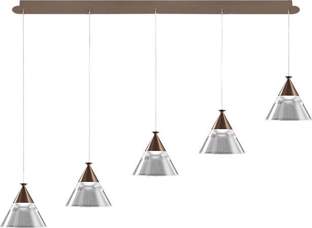 Lampadario-led-Promoingross-CONY-S5TR-2677LM-ORO-ROSATO-lampada-soffitto-classica-cono
