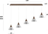 Lampadario-led-Promoingross-CONY-S5TR-2677LM-ORO-ROSATO-lampada-soffitto-classica-cono