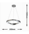 Lampadario Led Soffitto 25 W Sospeso In Acciaio Cristallo Luce Fredda 8000k B72