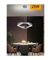 Lampadario Led Soffitto 25 W Sospeso In Acciaio Cristallo Luce Fredda 8000k B72