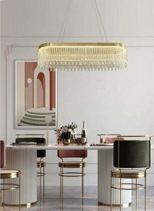 Lampadario Led Soffitto Sospensione Contemporaneo Cristalli Ovale Dorato Lp-29 Casa, arredamento e bricolage > Illuminazione da interno > Lampadari Trade Shop italia - Napoli, Commerciovirtuoso.it