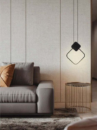 Lampadario Led Sospensione 12 W Metallo Nero Moderno Luce 3000k 4000k 6500k Lp-02 Illuminazione/Illuminazione per interni/Lampadari lampade a sospensione e plafoniere/Lampade a sospensione Trade Shop italia - Napoli, Commerciovirtuoso.it