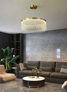 Lampadario Led Sospensione Rotondo Con Cristalli In Acrilico Contemporaneo Lp-28 Casa, arredamento e bricolage > Illuminazione da interno > Lampadari Trade Shop italia - Napoli, Commerciovirtuoso.it