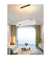 Lampadario Led Sospeso Oro 50 W Ovale Con Cristalli 3 Colorazione Luce Lp-40-3c