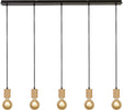 Lampadario-Lineare-Industrial-Nordico-Spinoso-Acciaio-Nero-Marrone-5-Luci-E27