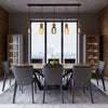 Lampadario-Lineare-Industrial-Nordico-Spinoso-Acciaio-Nero-Marrone-5-Luci-E27