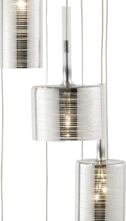 Lampadario-Linen-Acciaio-Cromo-Vetro-Trasparente-9-Luci-G4-1,55X9W