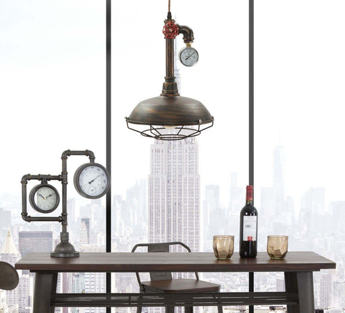 Lampadario Manhattan Round Cm 26X36 Illuminazione/Illuminazione per interni/Lampadari lampade a sospensione e plafoniere/Lampadari Led Mall Home - Napoli, Commerciovirtuoso.it