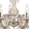 Lampadario-Marie-Therese-Vetro-Trasparente-Policarbonato-Cromo-5-Luci-E14