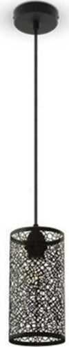 Lampadario-Metallo-Nero-Stile-Marocchino-Elegante-Lampada-A-Sospensione