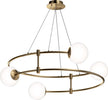 Lampadario-Minimal-Balance-In-Metallo-Oro-4-Luci-E-Diffusori-Sferici-Bianchi