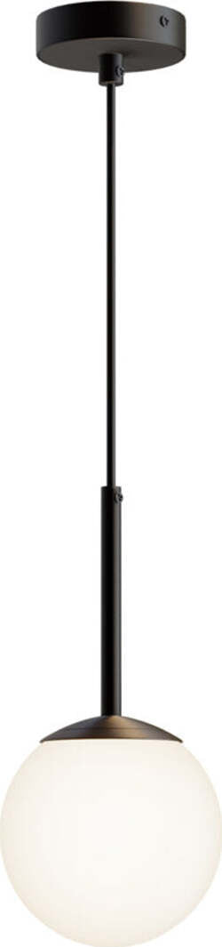 Lampadario-Minimal-Basic-Form-Piccola-In-Metallo-Nero-1-Luce-E-Diffusore-Bianco